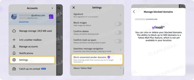 How to unblock emails on Yahoo Mobile