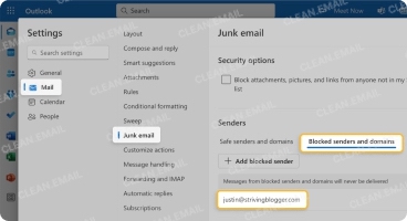 Unblock senders in Outlook.com