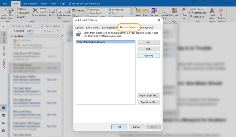 How To Unblock Senders In Outlook 2016