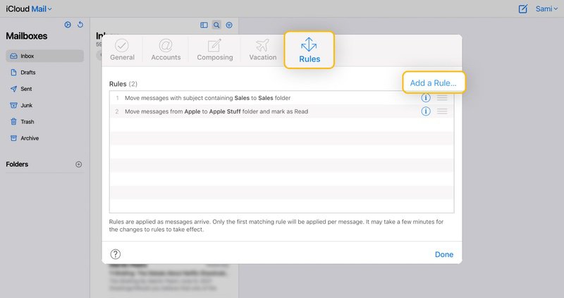 How to block emails in iCloud Mail