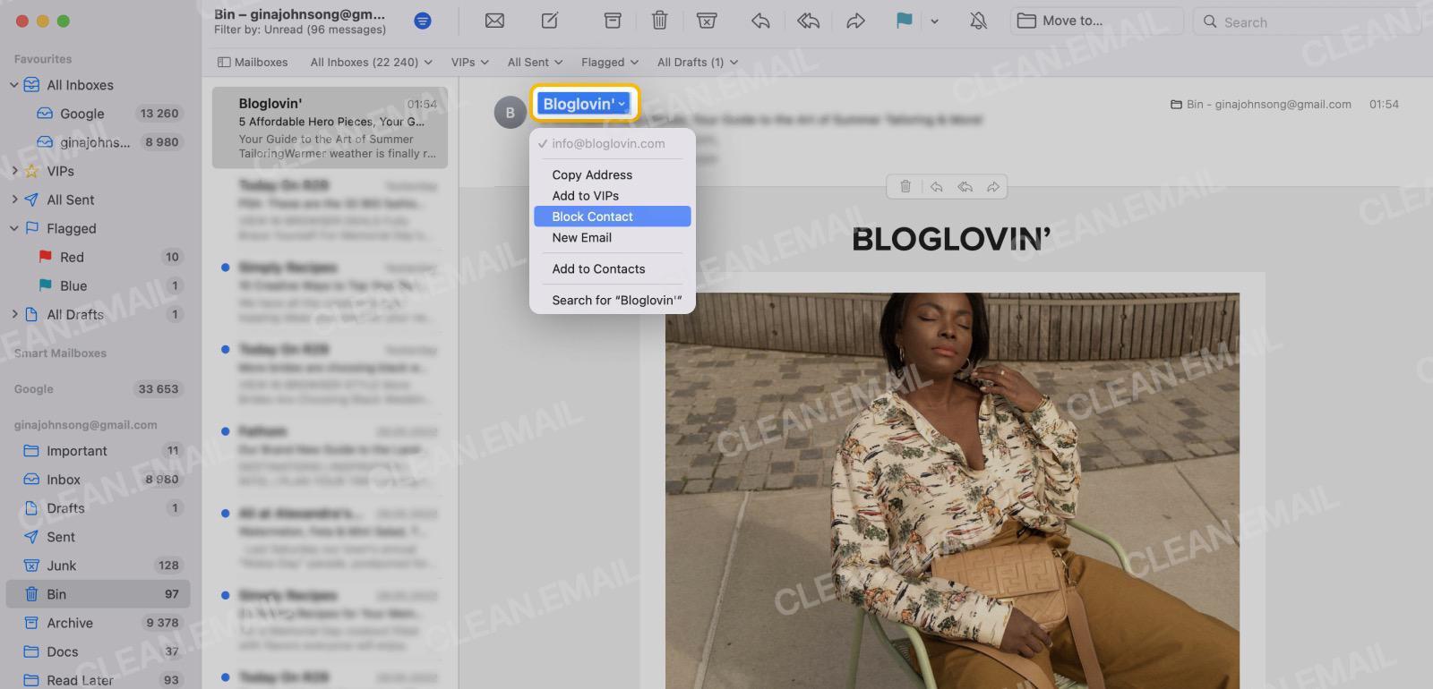 block email domain apple