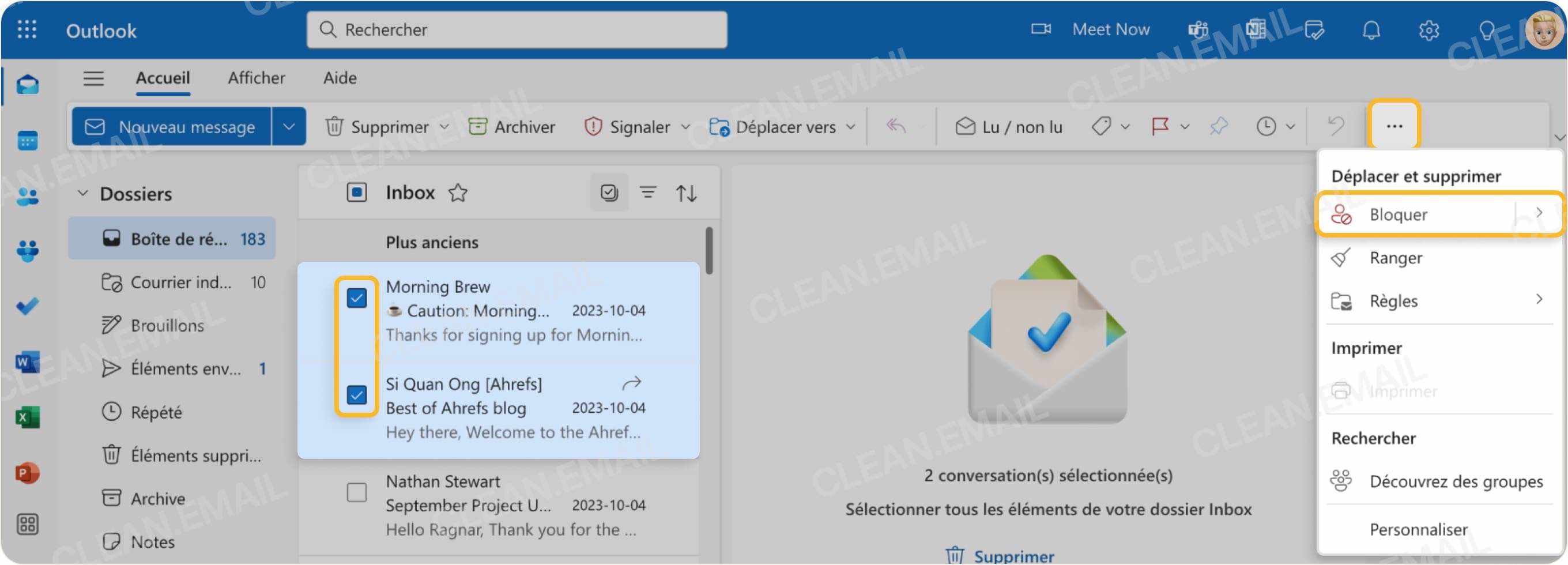 Comment bloquer une adresse mail sur Gmail, Yahoo et Outlook