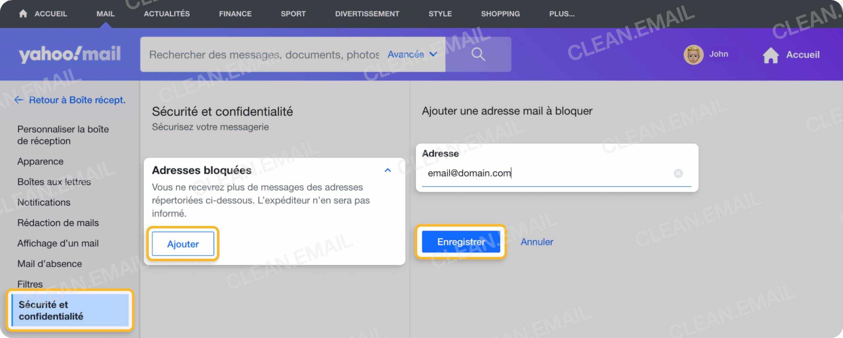 Comment bloquer une adresse mail sur Gmail, Yahoo et Outlook