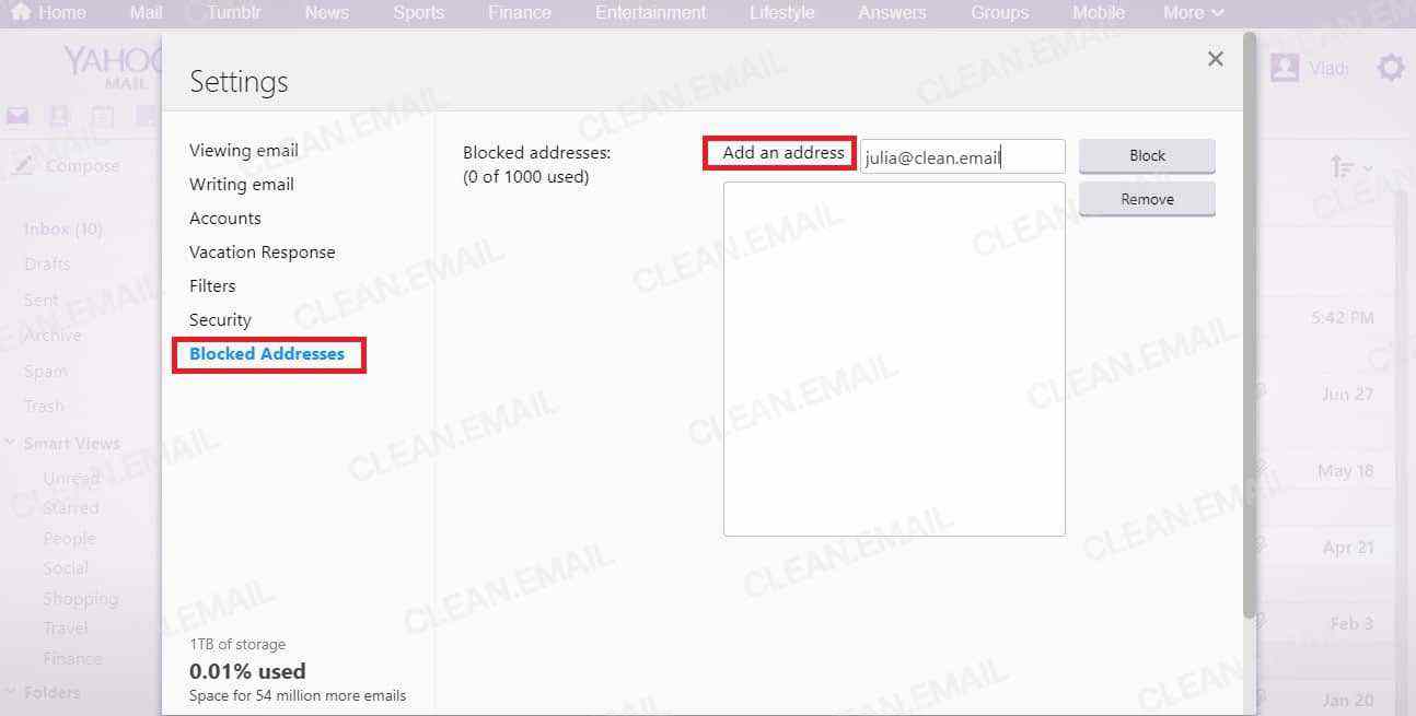 E-Mail Adresse blockieren in Gmail, Yahoo, Outlook und GMX