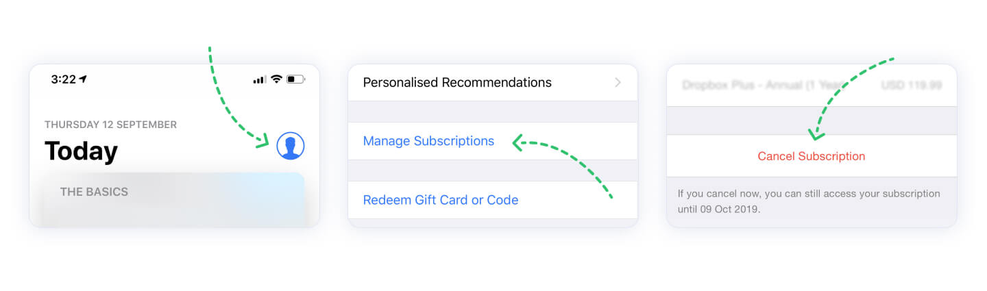 How to cancel subscriptions on Apple