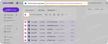 So löschen Sie alle E-Mails eines Absenders in Yahoo Mail im Web