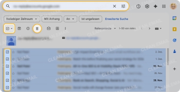 Zum Löschen auf das Papierkorb-Symbol klicken