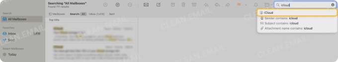How to delete all emails from one contact in Apple Mail