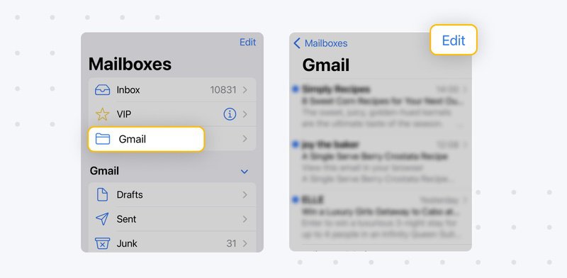 Click Edit in the top right of your screen