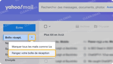 Choisissez l’action Rangez votre boîte de réception