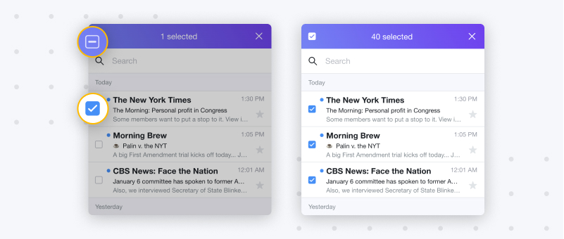 How to delete all emails on Yahoo app