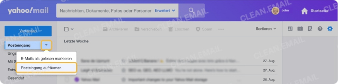 So löschen Sie den gesamten Yahoo-Posteingang