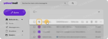 Option Supprimer par expéditeur dans Yahoo Mail