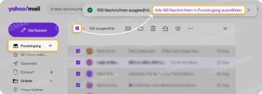 So löschen Sie alle Yahoo Mails im Web