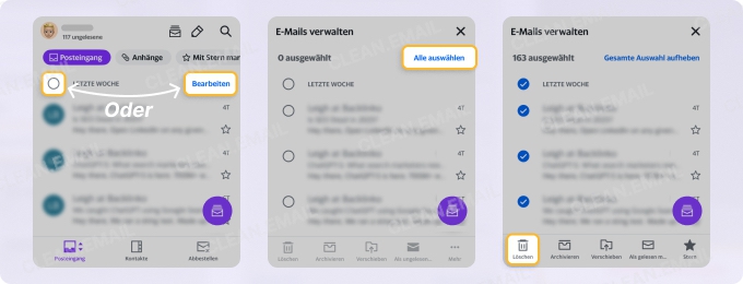 So löschen Sie alle Yahoo Mails auf dem Handy