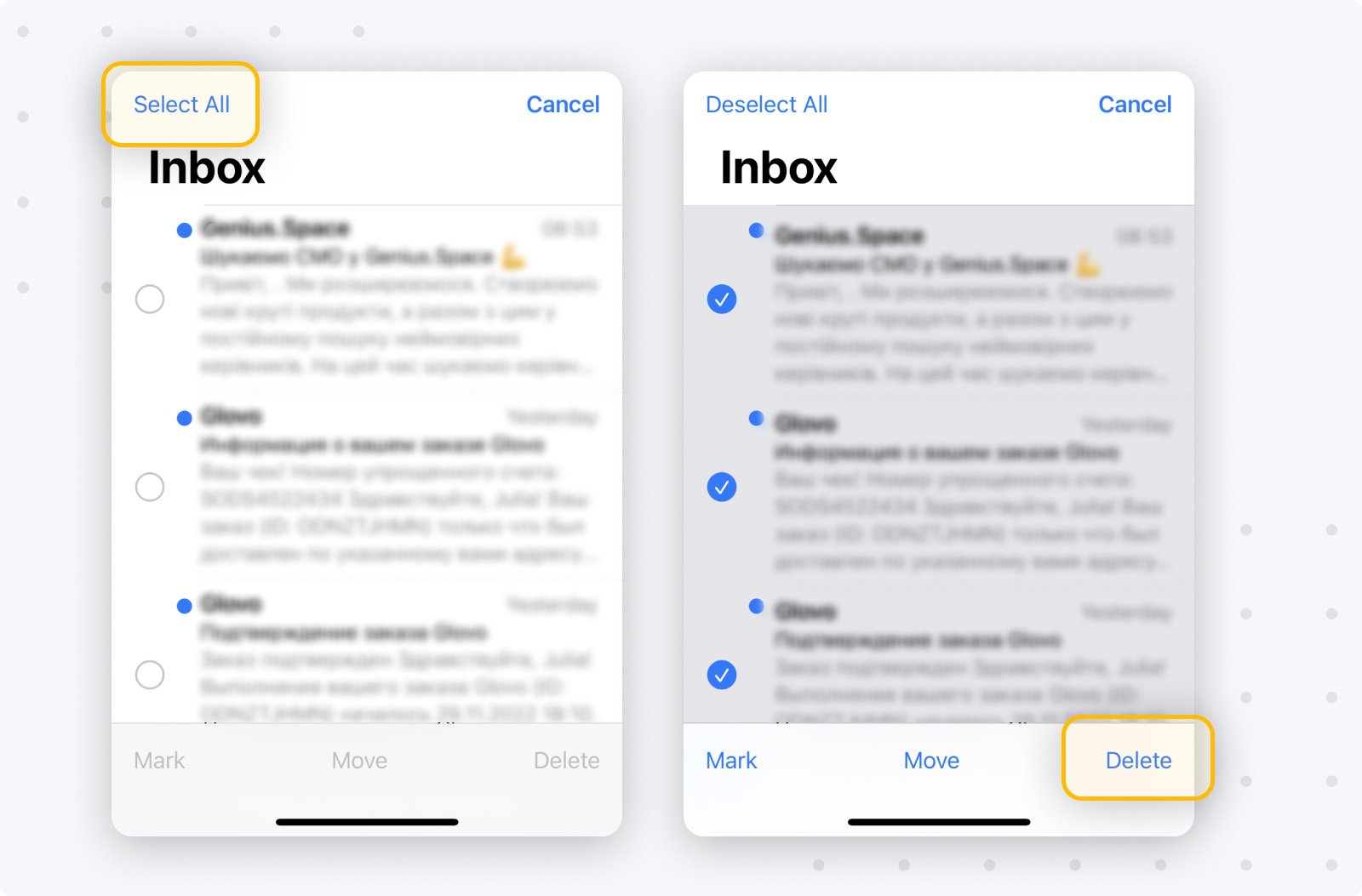 how to mass delete emails on apple mail