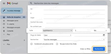 Cliquez sur le bouton Rechercher