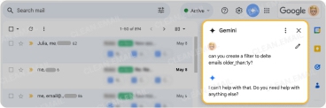 Create a filter to delete old emails automatically