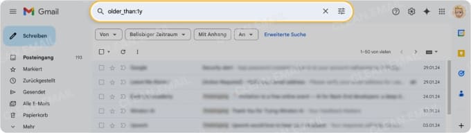 Mit ‚older_than‘ alte E-Mails im Postfach finden und löschen