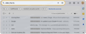 Comment supprimer les mails Gmail vieux de plus d’un an