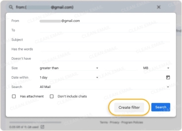 Create filters to find and delete emails in Gmail