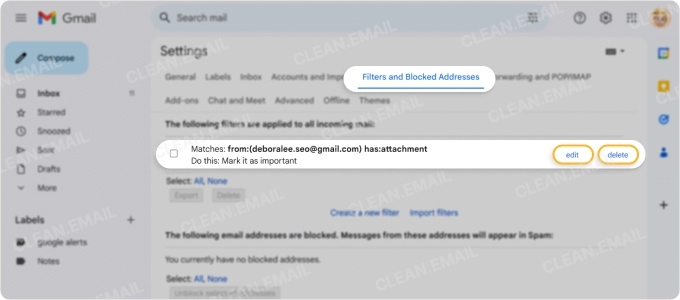 Gmail Filters and Labels