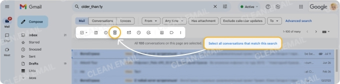 Delete all conversations