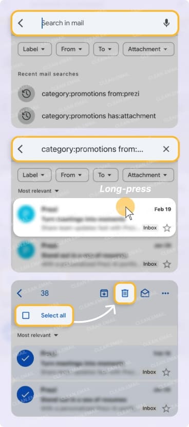 How to delete specific promotions in Gmail mobile app