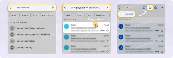 How to delete specific promotions in Gmail mobile app
