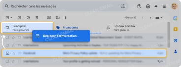 Comment déplacer un mail de l’onglet Promotions vers Principale