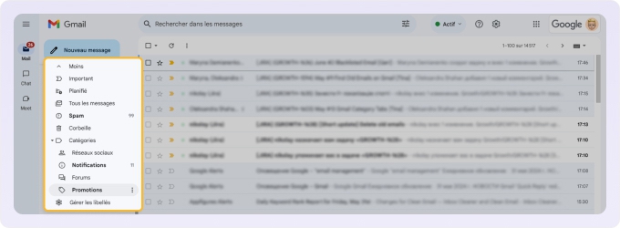 Supprimer toutes les promotions Gmail sur ordinateur