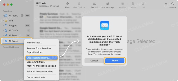 How to Empty Trash in Apple Mail on Mac