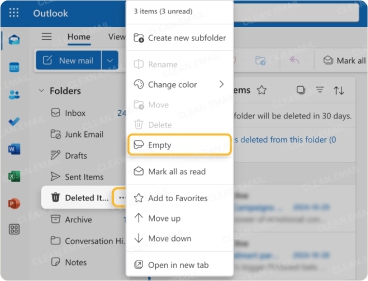 How to Empty Trash in Outlook on the Web