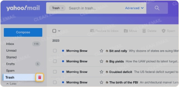 How to Empty Trash in Yahoo Mail on the Web