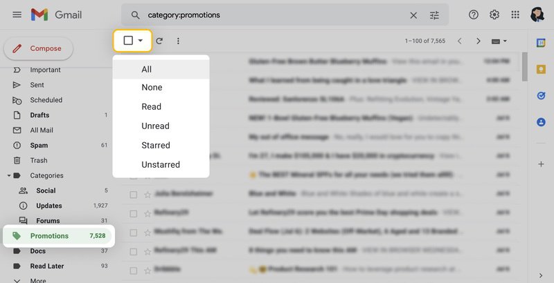 How to mass delete specific emails on Gmail