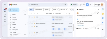 There is no bulk action support in Gemini