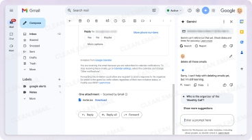 Gemini can’t delete all emails