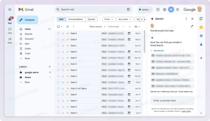 Gemini correctly listed all emails from the sender