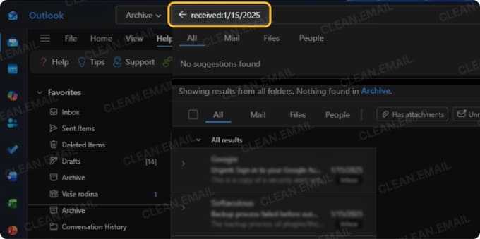 Using search operators to quickly narrow results