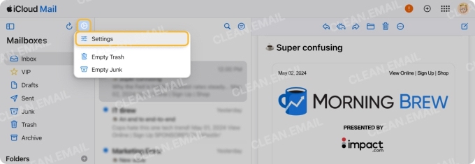 Create filter rules on iCloud.com using an iPhone or iPad