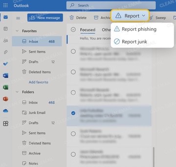 Mark messages as spam in Outlook