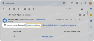 Block images in HTML messages