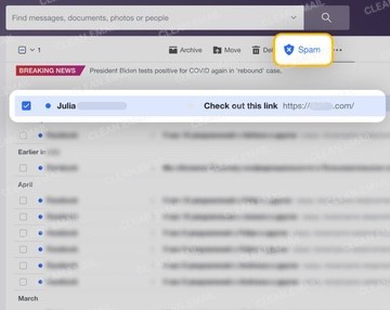 Mark messages as spam in Yahoo Mail