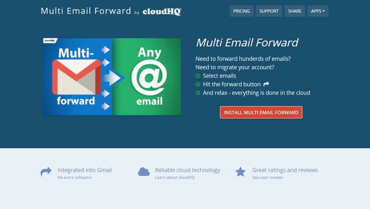 multiple mail forward in gmail