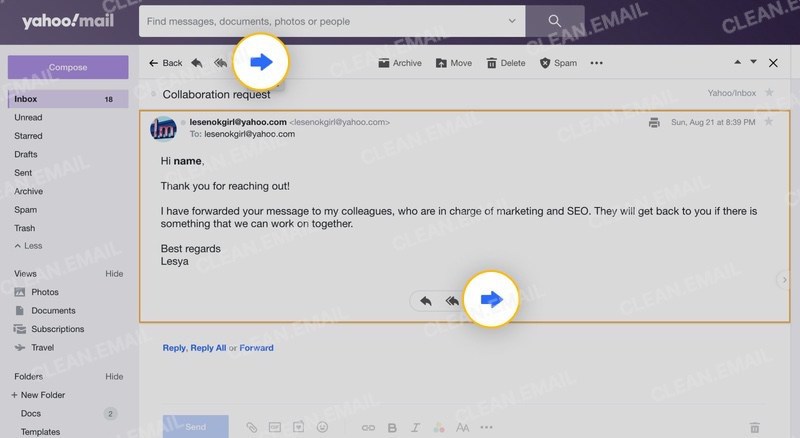 To manually forward Yahoo Mail to Gmail