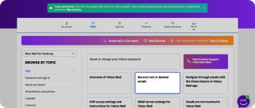 deleted email recovery yahoo