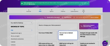 From the topics list, select Recover Lost or Deleted Emails