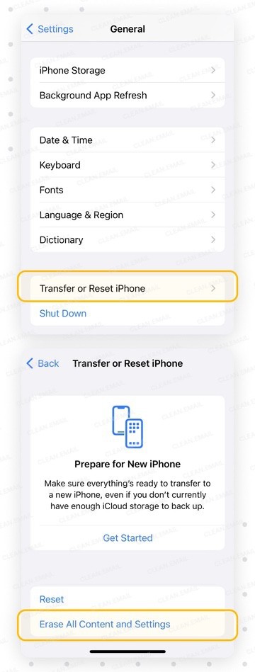 Recover emails with iCloud backup