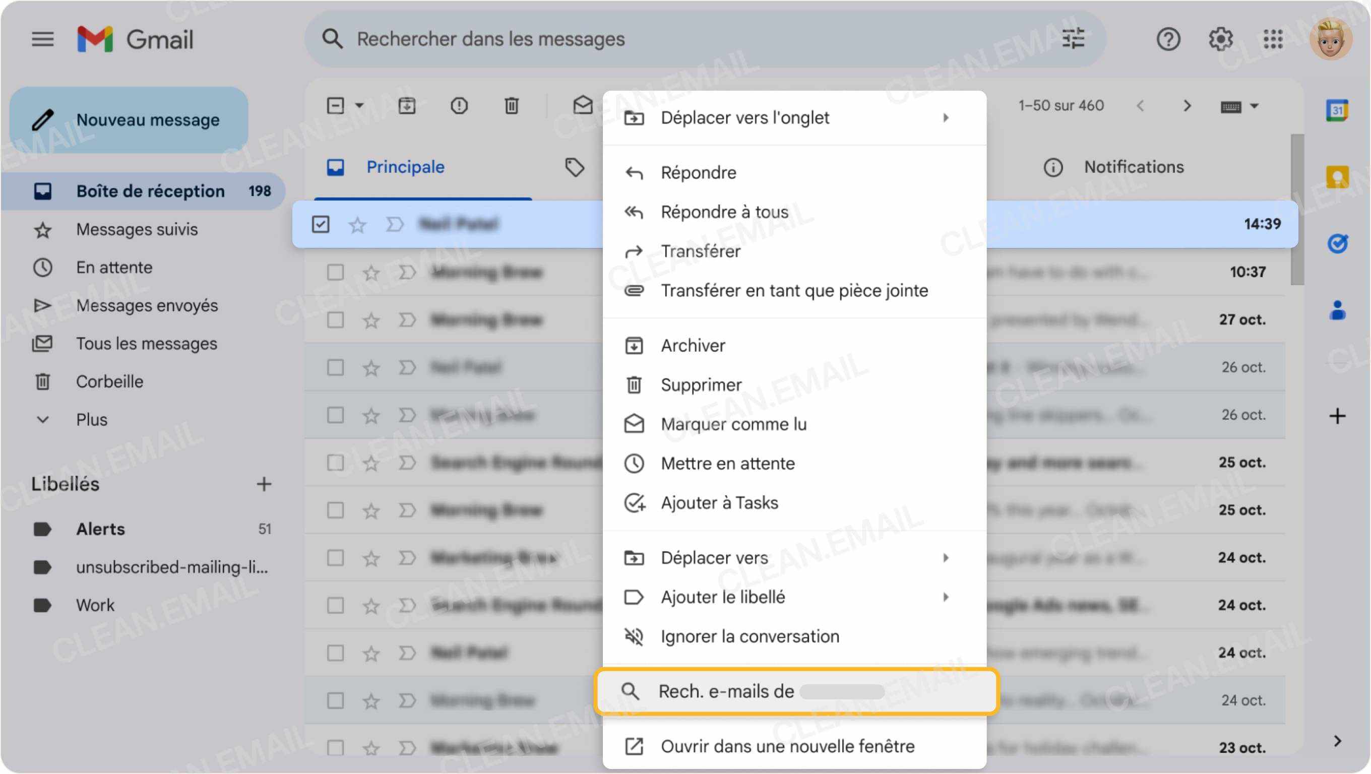 Étapes pour trier facilement par expéditeur sur Gmail