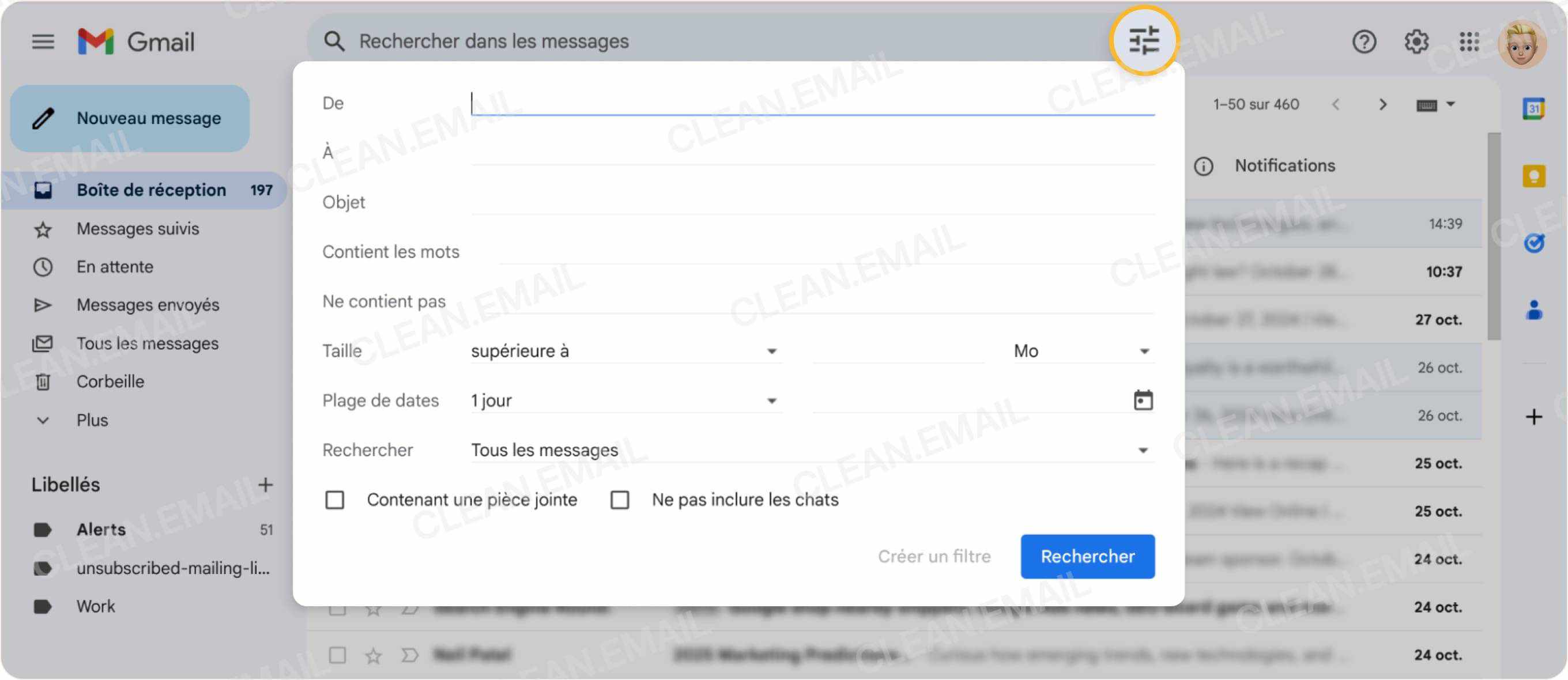 Étapes pour trier facilement par expéditeur sur Gmail